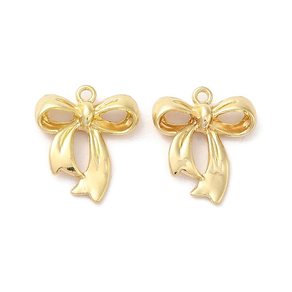 

PandaHall Rack Plating Alloy Pendant, Bowknot, Golden, 22.5x19x3.5mm, Hole: 1.6mm Alloy Bowknot