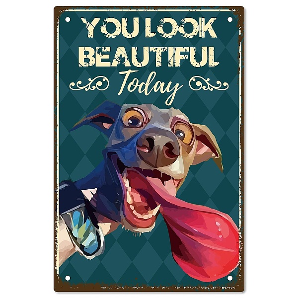 

PandaHall Vintage Metal Iron Tin Sign Poster, Wall Decor for Bars, Restaurants, Cafes Pubs, Vertical Rectangle, Dog Pattern, 300x200x0.5mm...