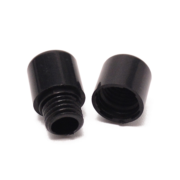 

PandaHall Plastic Screw Clasps, for Shoelace Buckles, Column, Black, 18x9.5mm, Hole: 3mm Plastic Black