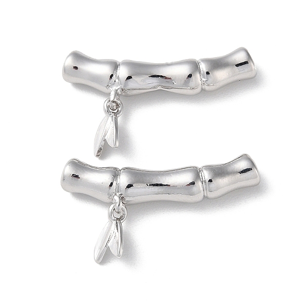 

PandaHall Rack Plating Brass Beads, Bamboo, Platinum, 15.5x28x5mm, Hole: 2mm Brass Bamboo