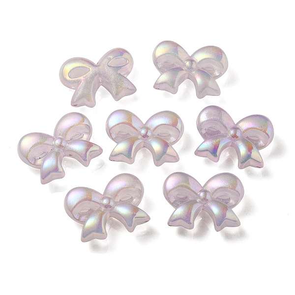 

PandaHall UV Plating Luminous Transparent Acrylic Beads, Glow in The Dark, Bowknot, Plum, 28.5x37.5x12mm, Hole: 3.5mm Acrylic Bowknot Purple