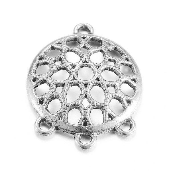

PandaHall Tibetan Style Alloy Chandelier Components Links, Flat Round, Cadmium Free & Nickel Free & Lead Free, Antique Silver, 26x21x5mm...