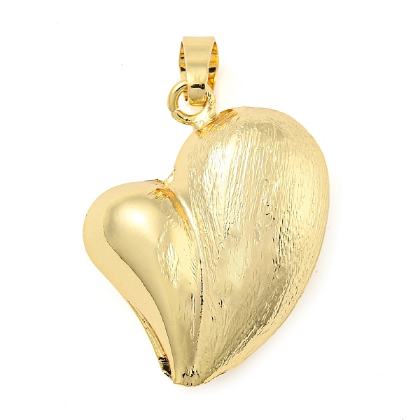 

PandaHall Rack Plating Brass Pendants, Cadmium Free & Lead Free, Long-Lasting Plated, Heart, Real 18K Gold Plated, 25.5x20.5x9mm, Hole...