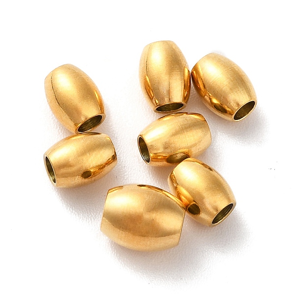 

PandaHall 304 Stainless Steel Spacer Beads, Barrel, Golden, 5x4mm, Hole: 2mm 304 Stainless Steel Barrel