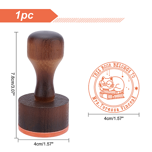 

PandaHall GLOBLELAND Custom Wooden Rubber Stamp Vintage Wood Stamp Seal Personalized Clear Silicone Stamps with Wooden Handle for DIY...