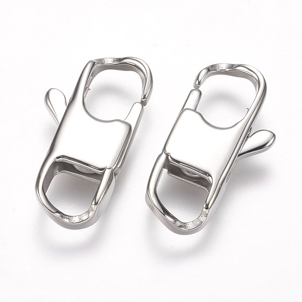 

PandaHall 304 Stainless Steel Lobster Claw Clasps, Stainless Steel Color, 22.5x11.5x4mm, Hole: 5.5x6mm 304 Stainless Steel Rectangle