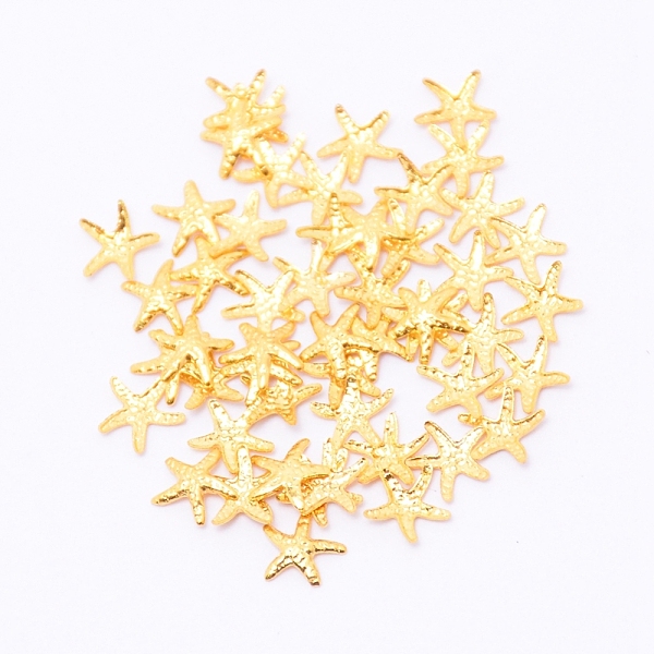 

PandaHall Alloy Cabochons, Epoxy Resin Supplies Filling Accessories, for Resin Jewelry Making, Cadmium Free & Lead Free, Starfish Shape...