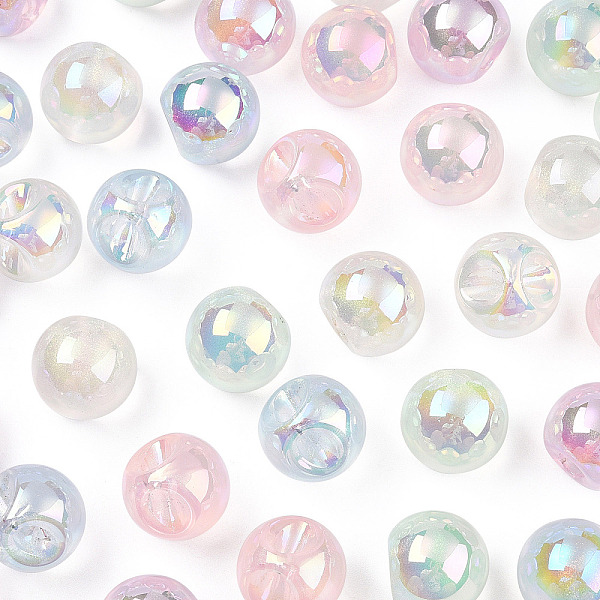

PandaHall UV Plating Rainbow Iridescent Acrylic Beads, Round, Mixed Color, 16.5mm, Hole: 3mm Acrylic Round Multicolor