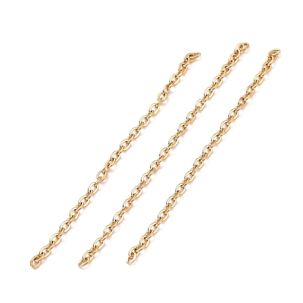 

PandaHall Ion Plating(IP) 304 Stainless Steel Cable Chains, Unwelded, Golden, 1.5x2x0.4mm, about 0.16 Foot(0.05m)/pc 304 Stainless Steel
