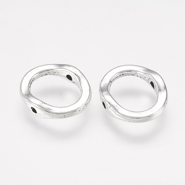 

PandaHall Tibetan Style Alloy Bead Frame, Ring, Antique Silver, Lead Free & Cadmium Free & Nickel Free, 15x13x3.5mm, Hole: 1.5mm Alloy Ring