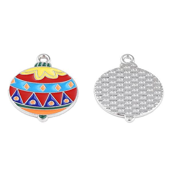 

PandaHall Rack Plating Alloy Enamel Pendants, Cadmium Free & Lead Free, Lantern, Platinum, 21x17x1mm, Hole: 1.6mm Alloy+Enamel Others