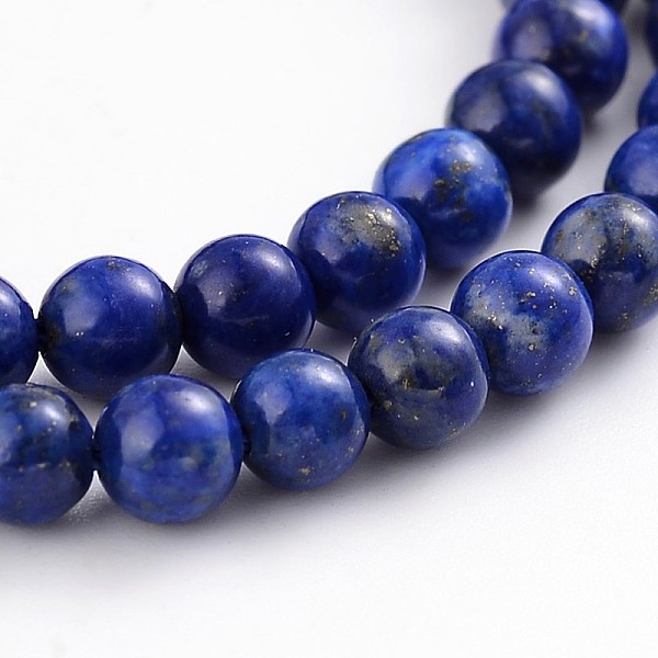 

PandaHall Natural Lapis Lazuli Round Bead Strands, Dyed & Heated, 4mm, Hole: 1mm, about 100pcs/strand, 15.5 inch Lapis Lazuli Round