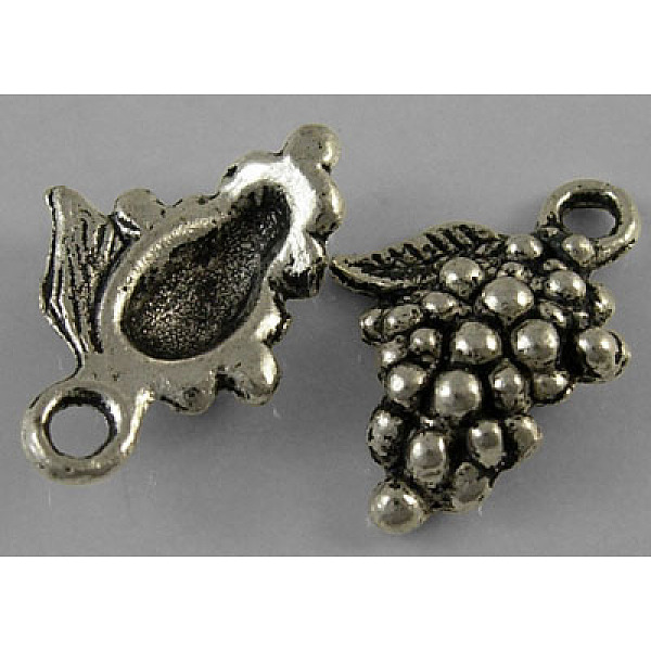 

PandaHall Tibetan Style Alloy Pendant, Lead Free, Cadmium Free and Nickel Free, Antique Silver, Grape, 12mm wide, 18mm long, hole: 2.5mm...