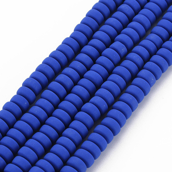 

PandaHall Handmade Polymer Clay Beads Strands, for DIY Jewelry Crafts Supplies, Flat Round, Blue, 6~7x3mm, Hole: 1.5mm, about...