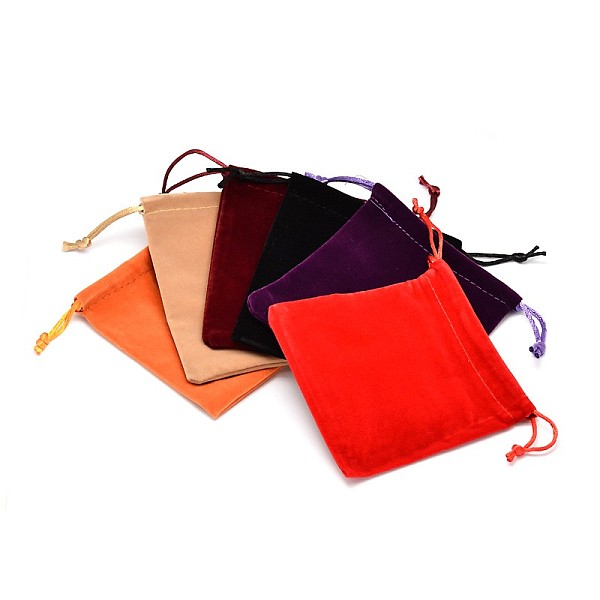

PandaHall Rectangle Velvet Cloth Gift Bags, Jewelry Packing Drawable Pouches, Mixed Color, 7x5.3cm Cloth Multicolor