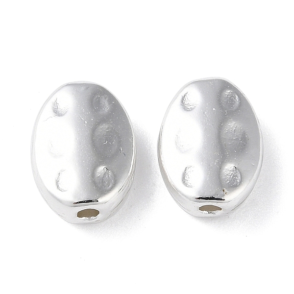 

PandaHall Alloy Beads, Long-Lasting Plated, Oval, Silver, 10x7x3.3mm, Hole: 1mm Alloy Oval