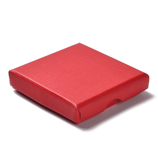 

PandaHall Cardboard Jewelry Set Boxes, with Sponge Inside, Square, Red, 8~8.1x8~8.1x1.55~1.65cm Paper Square Red