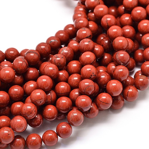

PandaHall Grade A Natural Red Jasper Bead Strands, Round, 14mm, Hole: 1mm, about 28pcs/strand, 15.5 inch Red Jasper Round