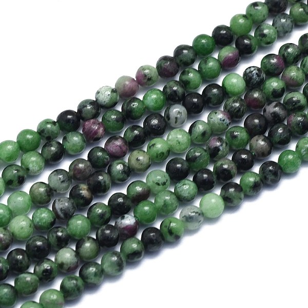 

PandaHall Natural Ruby in Zoisite Beads Strands, Round, Alice Blue, 4.5mm, Hole: 0.7mm, about 86pcs/Strand, 15.55 inch(39.5cm) Ruby in...
