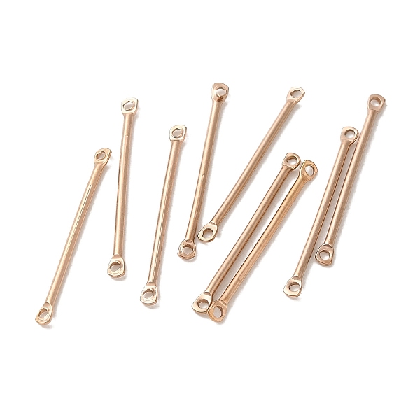 

PandaHall Ion Plating(IP) 304 Stainless Steel Connector Charms, Bar Links, Rose Gold, 25x2.5x1.2mm, Hole: 1.2mm 304 Stainless Steel Stick