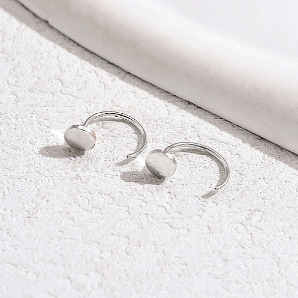 

PandaHall Platinum Brass Dangle Earrings, Round, 15x10mm Brass Round