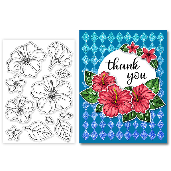 

PandaHall PVC Plastic Stamps, for DIY Scrapbooking, Photo Album Decorative, Cards Making, Stamp Sheets, Flower Pattern, 160x110x3mm Plastic...
