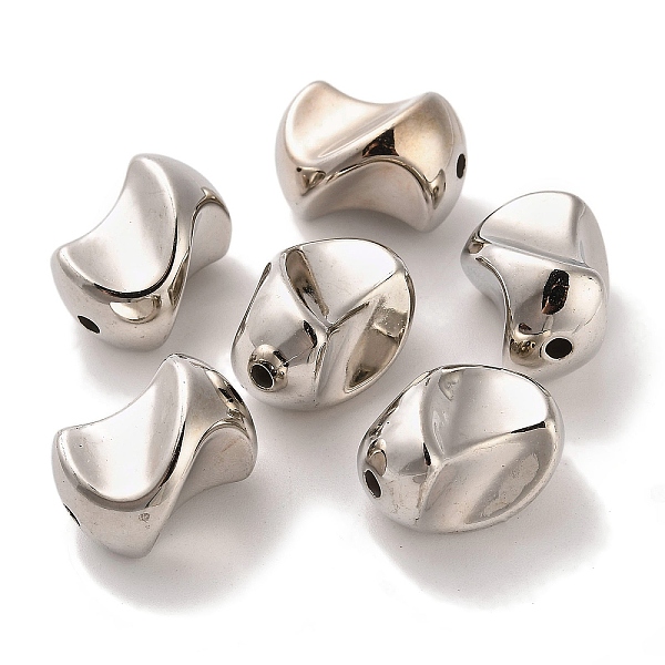 

PandaHall CCB Plastic Beads, Nuggets, Platinum, 17x12.5x14mm, Hole: 2mm Plastic Nuggets