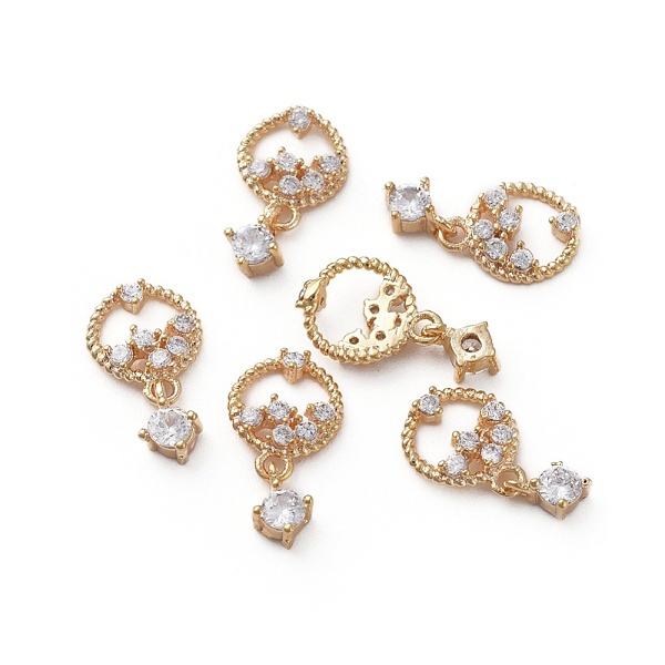 

PandaHall Alloy Cabochons, Nail Art Decoration Accessories, with Cubic Zirconia, Clear, Real 18K Gold Plated, 14x8mm Alloy+Cubic Zirconia...