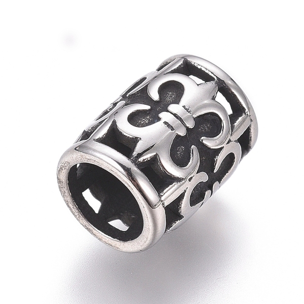 

PandaHall 304 Stainless Steel European Beads, Large Hole Beads, Polished, Column, Antique Silver, 12x9.5mm, Hole: 6mm 304 Stainless Steel...