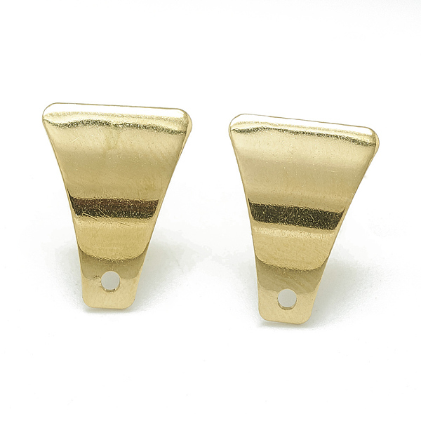 

PandaHall 304 Stainless Steel Stud Earring Findings, with Loop, Trapezoid, Golden, 16x12mm, Hole: 1.4mm, Pin: 0.8mm 304 Stainless Steel...
