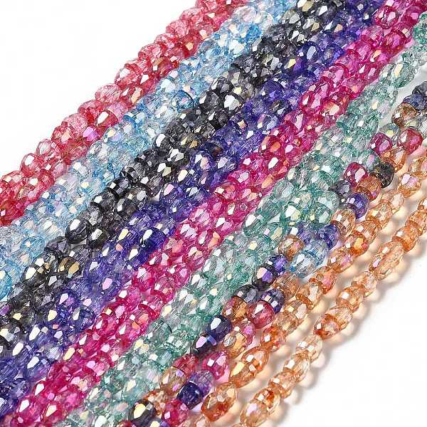 

PandaHall Electroplate Transparent Glass Beads Strand, AB Color Plated, Faceted, Bell, Mixed Color, 6x6mm, Hole: 1.2mm, about..., Multicolor