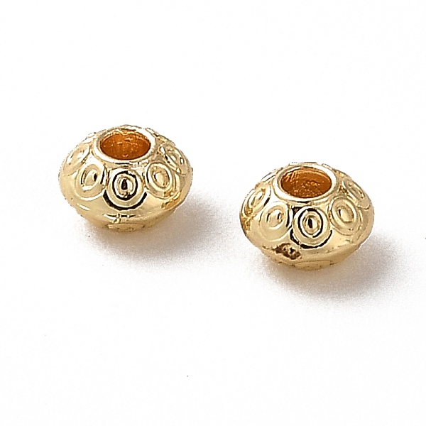 

PandaHall Rack Plating Zinc Alloy Spacer Beads, Long-Lasting Plated, Saucer, Real 18K Gold Plated, 5.3x3.3mm, Hole: 1.6mm Alloy Rondelle