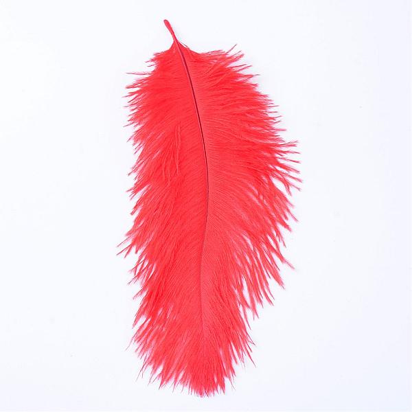 PandaHall Ostrich Feather Costume Accessories, Dyed, Red, 15~20cm Feather Feather Red