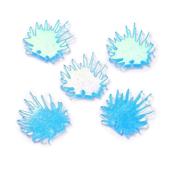 

PandaHall Laser Gradient Acrylic Pendants, Sea Grass, 33x30x2.5mm, Hole: 1.6mm Acrylic Others