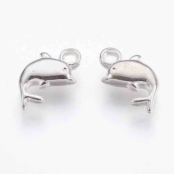 

PandaHall CCB Plastic Pendants, Dolphin, Silver Color Plated, 20x11.5x5mm, Hole: 3mm Plastic Dolphin
