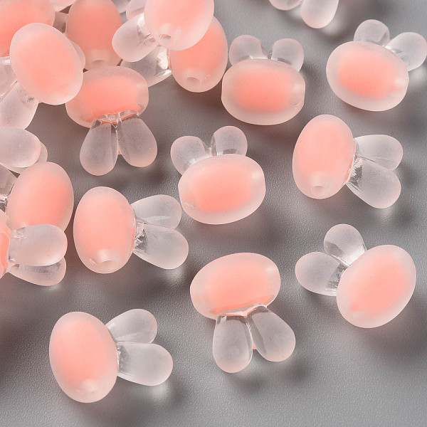 

PandaHall Transparent Acrylic Beads, Frosted, Bead in Bead, Rabbit Head, Salmon, 15.5x12x9.5mm, Hole: 2mm, about 480pcs/500g Acrylic Rabbit..., Red