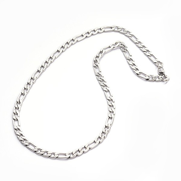 304 Stainless Steel Figaro Chains Necklaces