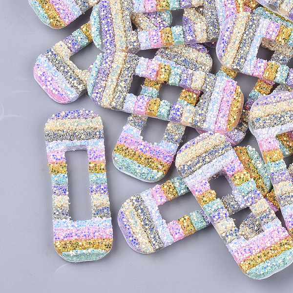 PandaHall Non Woven Fabric Costume Accessories, with Sequins/ Paillettes and Plastic, Hair Findings Accessories, Rectangle, Colorful...