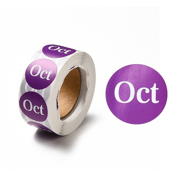 

PandaHall Paper Sticker Rolls, Round Dot Decals for DIY Scrapbooking, Craft, Dark Violet, 25mm, about 500pcs/roll Paper Word