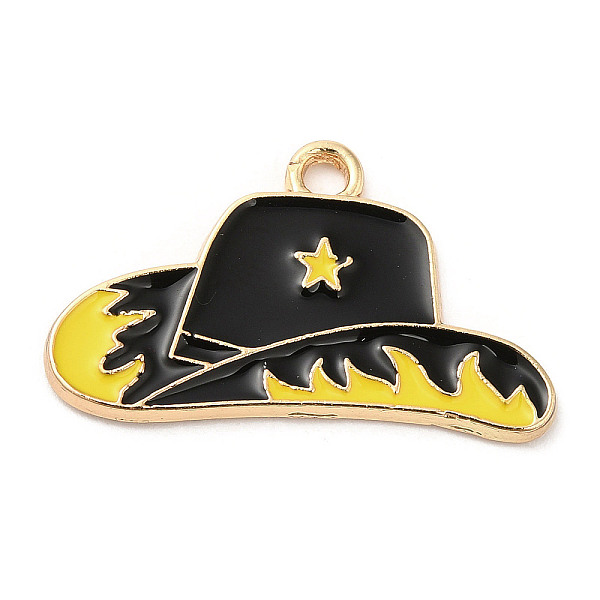 Light Gold Plated Alloy Enamel Pendants