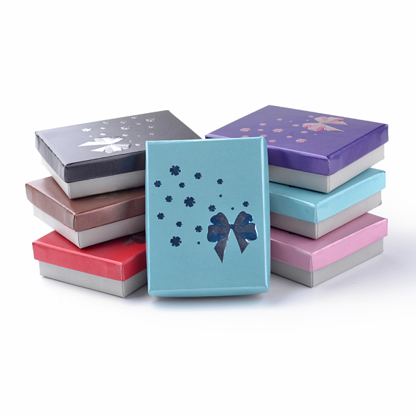 

PandaHall Cardboard Jewelry Set Boxes, with Sponge Inside, for Necklaces and Earrings, Rectangle, Mixed Color, 9.5x7x2.5cm Paper Rectangle..., Multicolor
