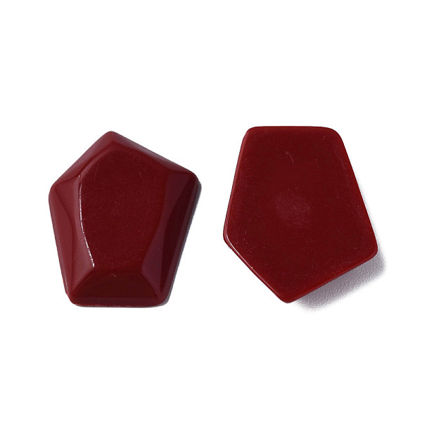 

PandaHall Opaque Acrylic Cabochons, Pentagon, Dark Red, 23.5x18x4mm, about 450pcs/500g Acrylic Others