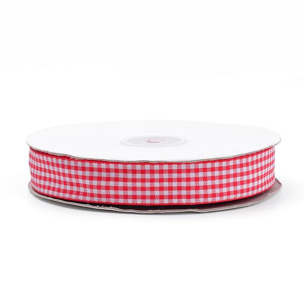 

PandaHall Polyester Ribbon, Tartan Ribbon, Red, 3/8 inch(10mm), about 50yards/roll(45.72m/roll) Polyester Tartan Red