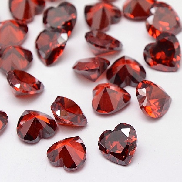 

PandaHall Cubic Zirconia Pointed Back Cabochons, Grade A, Faceted, Heart, Mixed Color, 6x6x3.6mm Cubic Zirconia Heart Multicolor