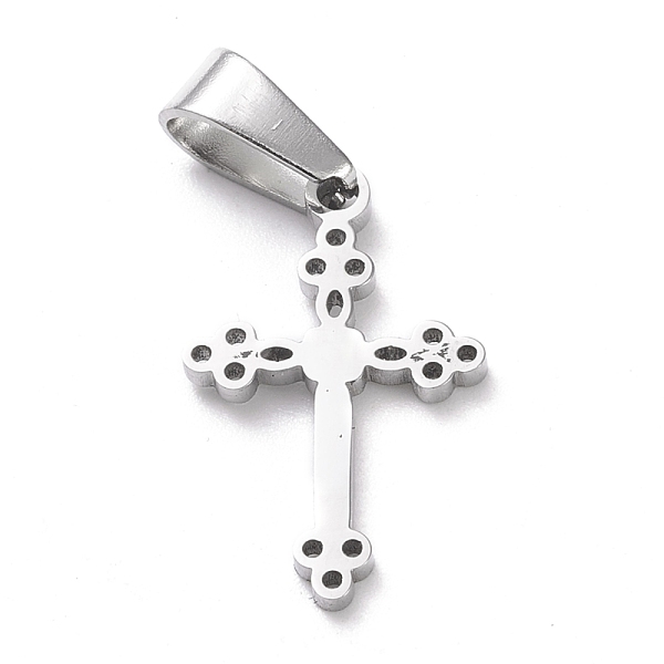 

PandaHall 304 Stainless Steel Pendants, Laser Cut, Cross, Stainless Steel Color, 20x13x1.5mm, Hole: 3.5x7mm 304 Stainless Steel Cross