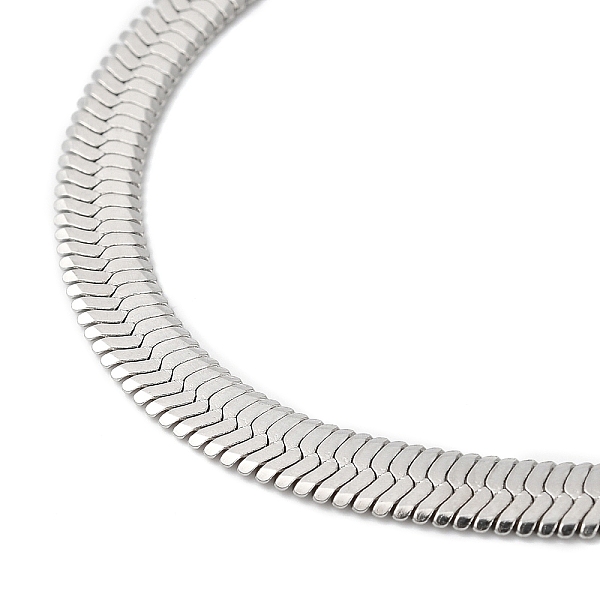 

PandaHall 304 Stainless Steel Herringbone Chain Bracelet for Men Women, Stainless Steel Color, 7 inch(17.7cm) 304 Stainless Steel