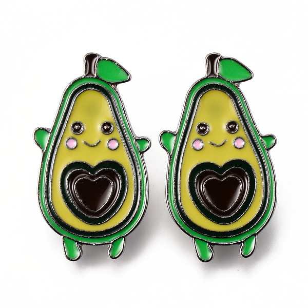 

PandaHall Alloy Enamel Brooches, Enamel Pin, with Brass Butterfly Clutches, Avocado, Electrophoresis Black, Cadmium Free & Nickel Free &..., Yellow