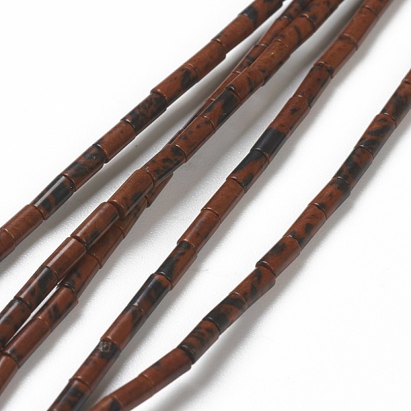 

PandaHall Natural Mahogany Obsidian Beads Strands, Column, 4.3~5.6x2.3~2.5mm, Hole: 0.9mm, about 82~86pcs/strand, 14.96~17.71 inch(38~45cm)...