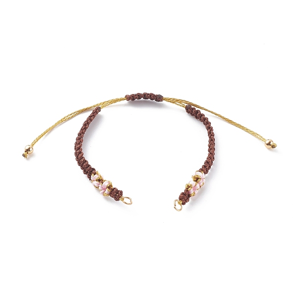 

PandaHall Polyester & Nylon Thread Braided Beaded Bracelet Making, with 304 Stainless Steel Jump Rings and Brass Beads, Golden, Mixed Color..., Multicolor