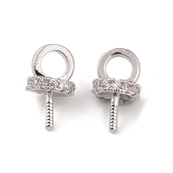 

PandaHall Brass with Cubic Zirconia Peg Bails, Rings, Platinum, 9x5x5mm, Hole: 2.5mm, Pin: 0.5mm Brass+Cubic Zirconia